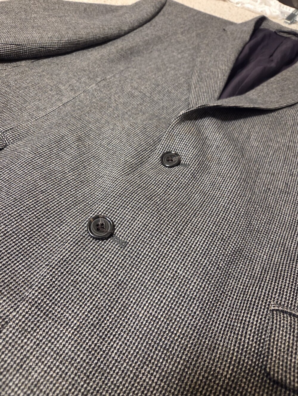 Lauren Ralph Lauren Mens 46 R Wool Sport Coat Blazer Jacket Elbow Patch 2 Button - Picture 3 of 11